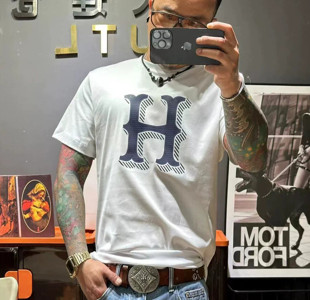 Variant image for Herr T-shirt Standardtryck Av Andningsaktiv Bomull-1