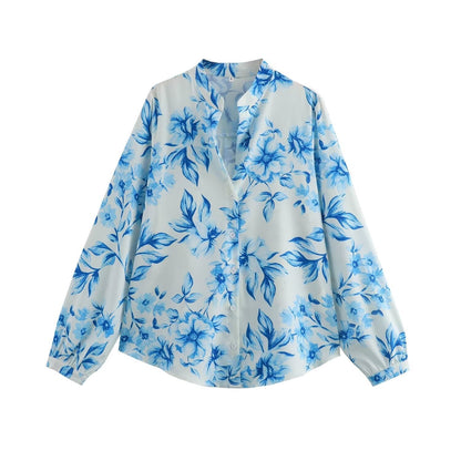 Damkläder Skjorta Halvlängd Kjol Sättning Långa Ärmar Polyester-6