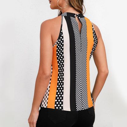 Dam Ärmlös Skjorta Randig Polyester Urban-3