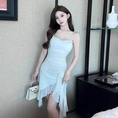 Variant image for Fina Dam Klänningar Oregelbunden Blommig Design Ärmlös Kvalitetsblandning-1