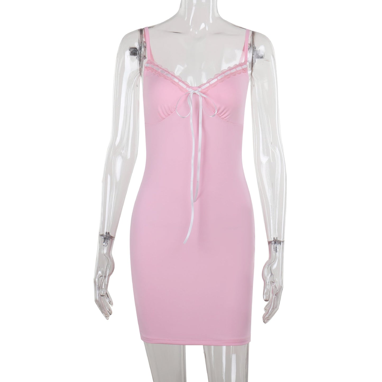 Kvinnors Nattklänning med Spaghettirem och Transparent Design – Mjuk och Flödande Tyg, Perfekt för Romantiska Kvällar 7