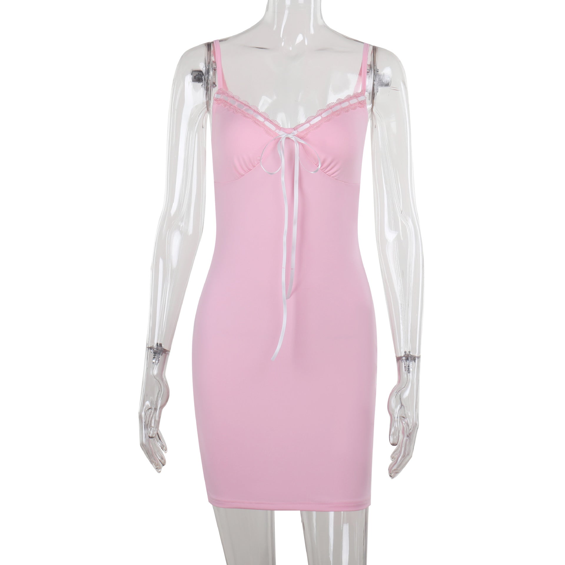 Kvinnors Nattklänning med Spaghettirem och Transparent Design – Mjuk och Flödande Tyg, Perfekt för Romantiska Kvällar 9