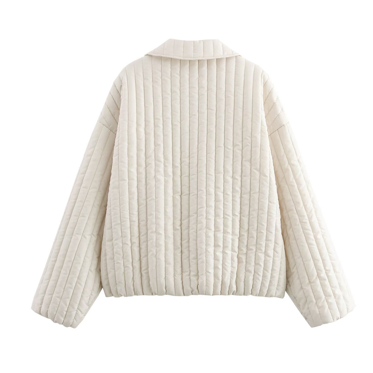 Damjacka Bomberjacka Mjuk Bomull Med Dragkedja-3