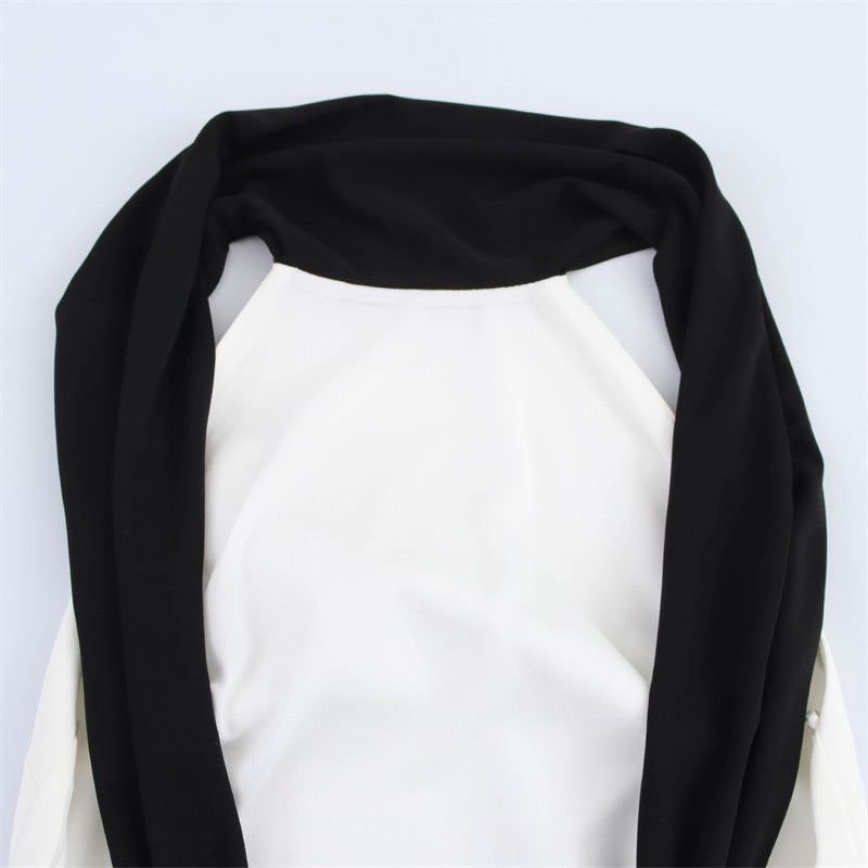 Flicka A-Line Klänning Broderad Polyester Halterneck-5