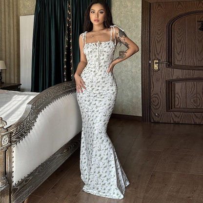 Variant image for Kvinna Blommig Klänning Elegant Bomull Polyester-1