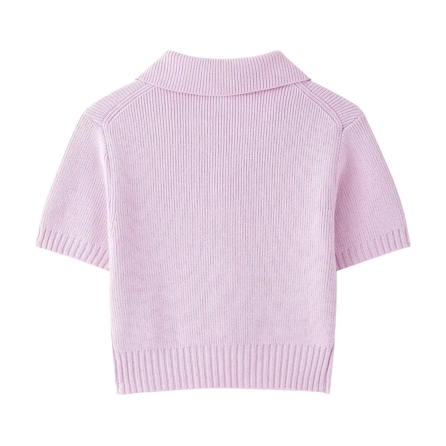 Kvinnors Kortärmad Cardigan Mjuk Tyg med Dekorativa Band 2