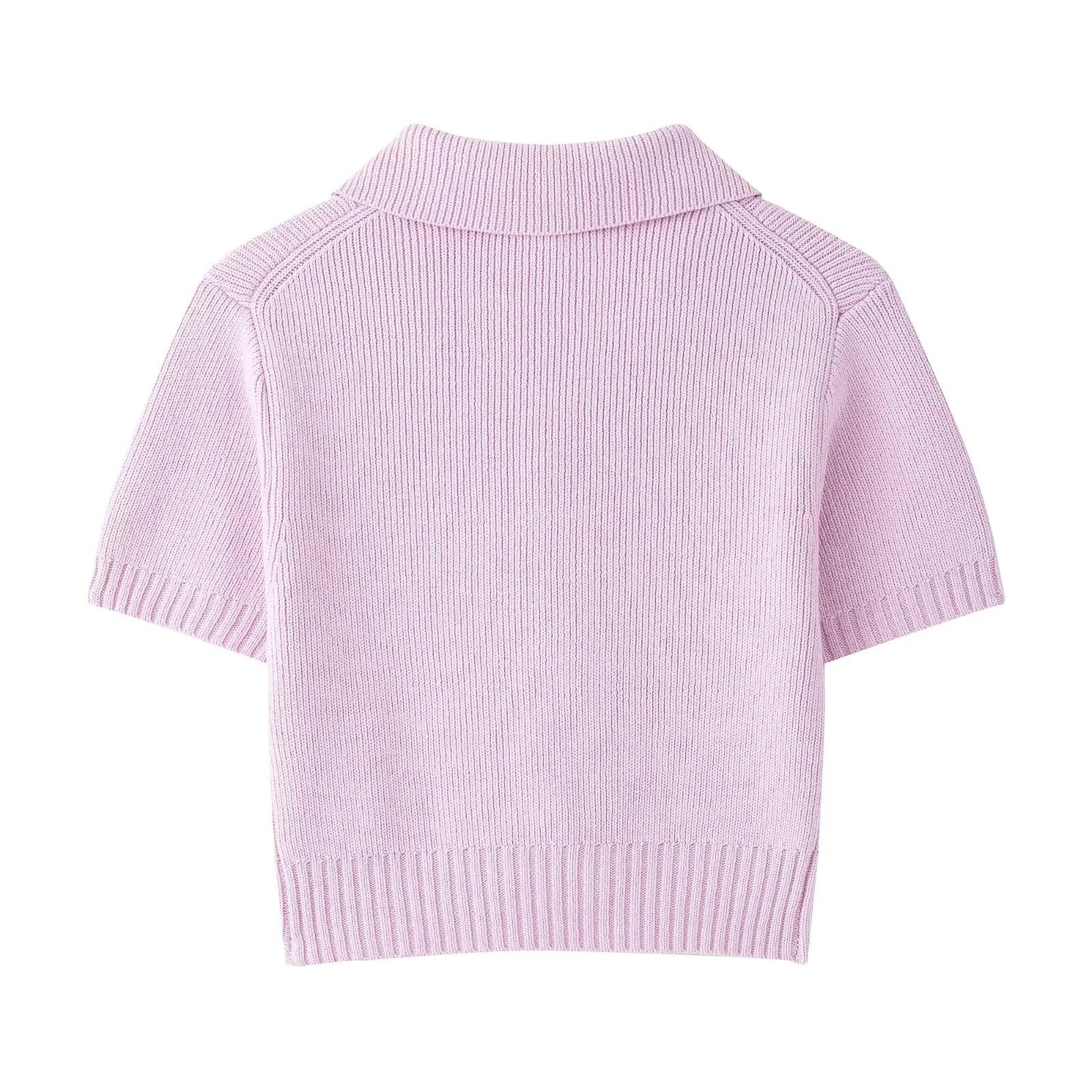 Kvinnors Kortärmad Cardigan Mjuk Tyg med Dekorativa Band 2