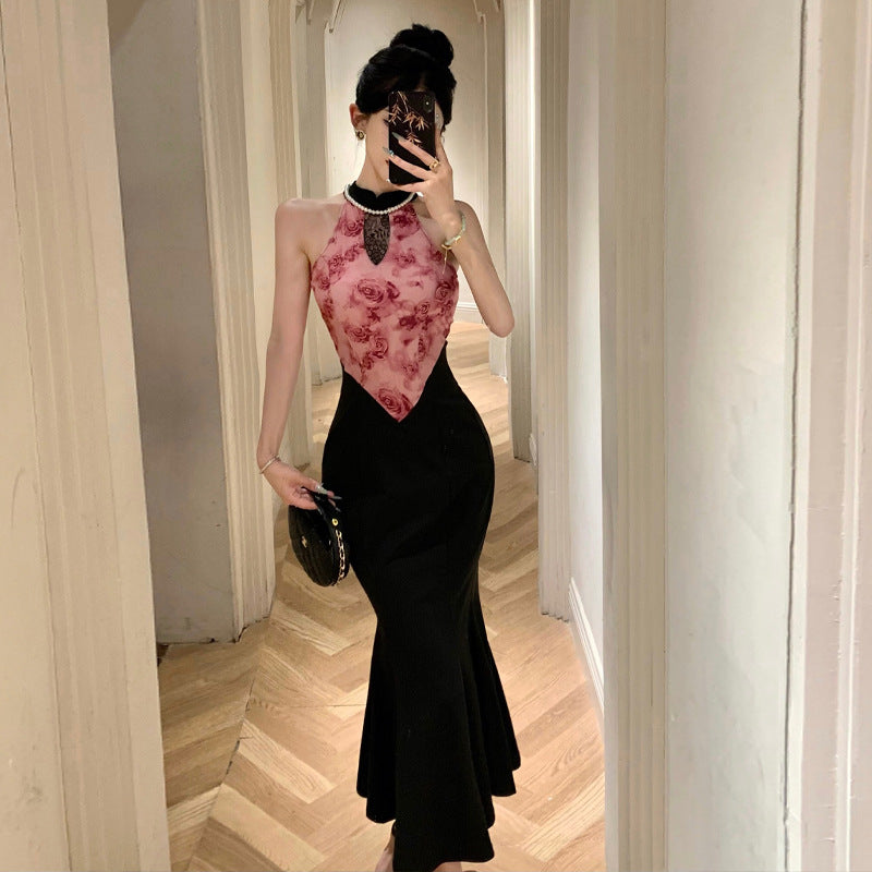 Kvinna Cheongsam Klänning Sjöjungfru Stil Polyester-4