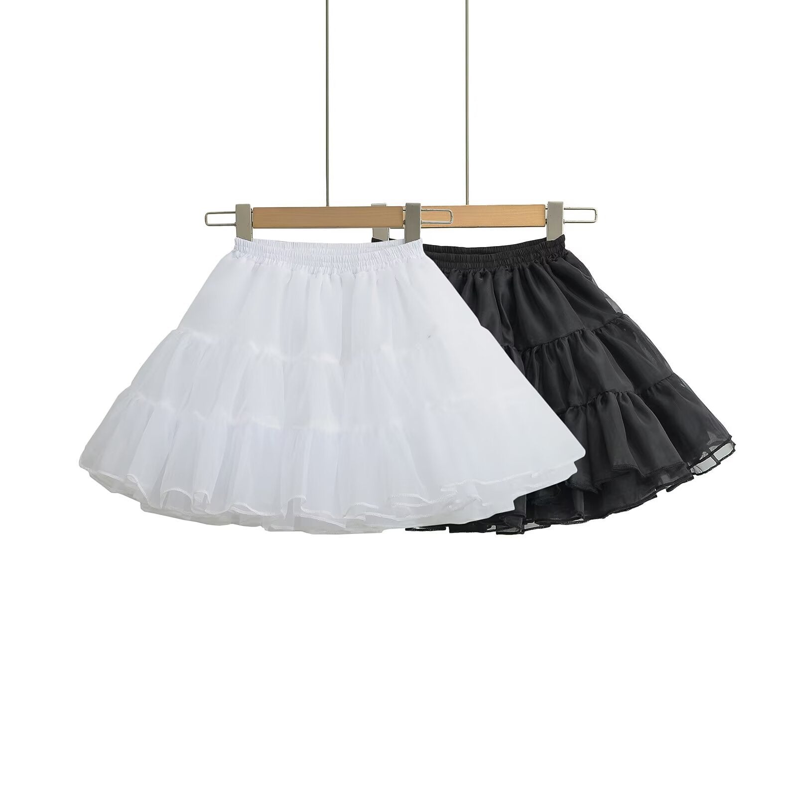 Kvinnors Tyllkjol Voluminös Ruffles Elastisk Midja Högkvalitativt Tyll 3