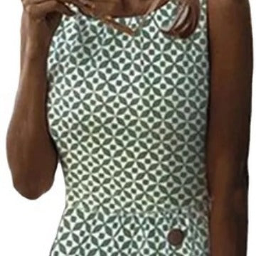 Kvinnors Midi Klänning Tryckt Polyester Avslappnad 5