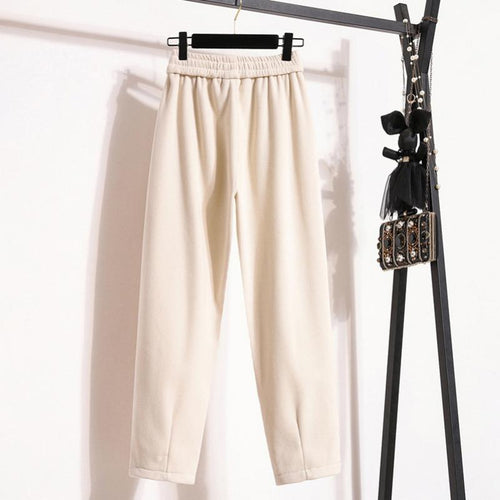 Kvinnors Byxor Avkopplande Stil Polyester-1