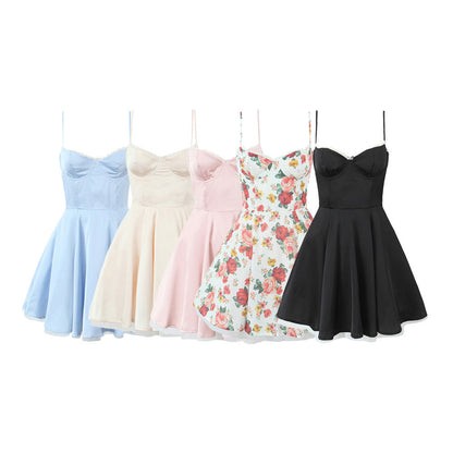 Dam Axellös Klänning Blommig V-Hals Polyester-2