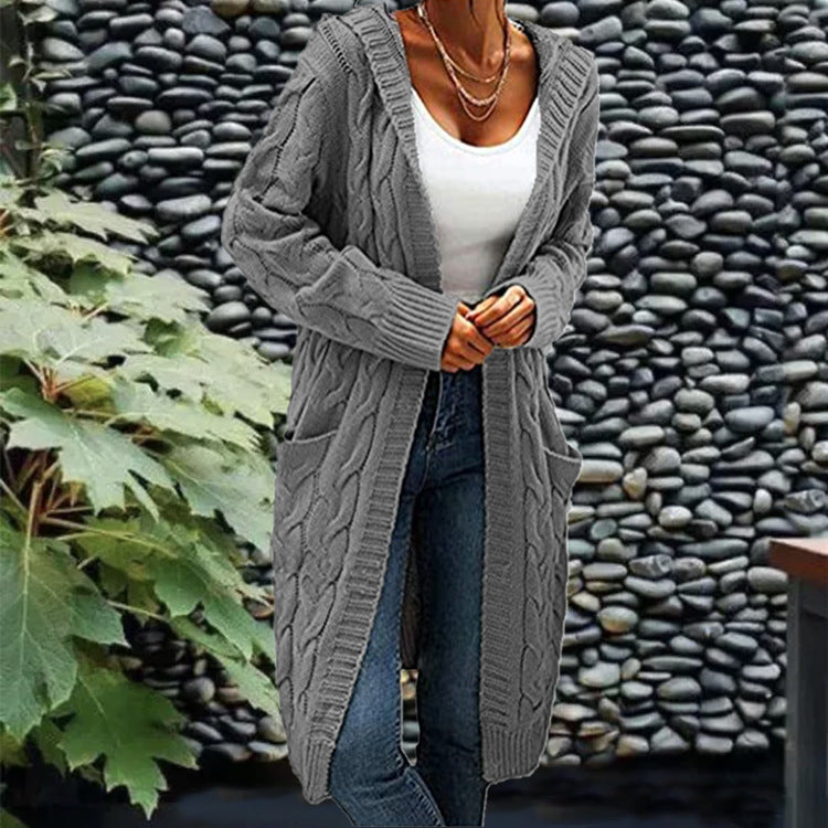 Damjacka Mjuk med Huva och Fickor i Polyester