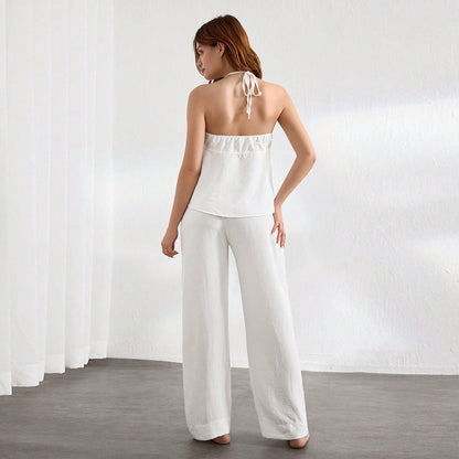 Dam Tvådelat Set Långärmad Casual Polyester-3