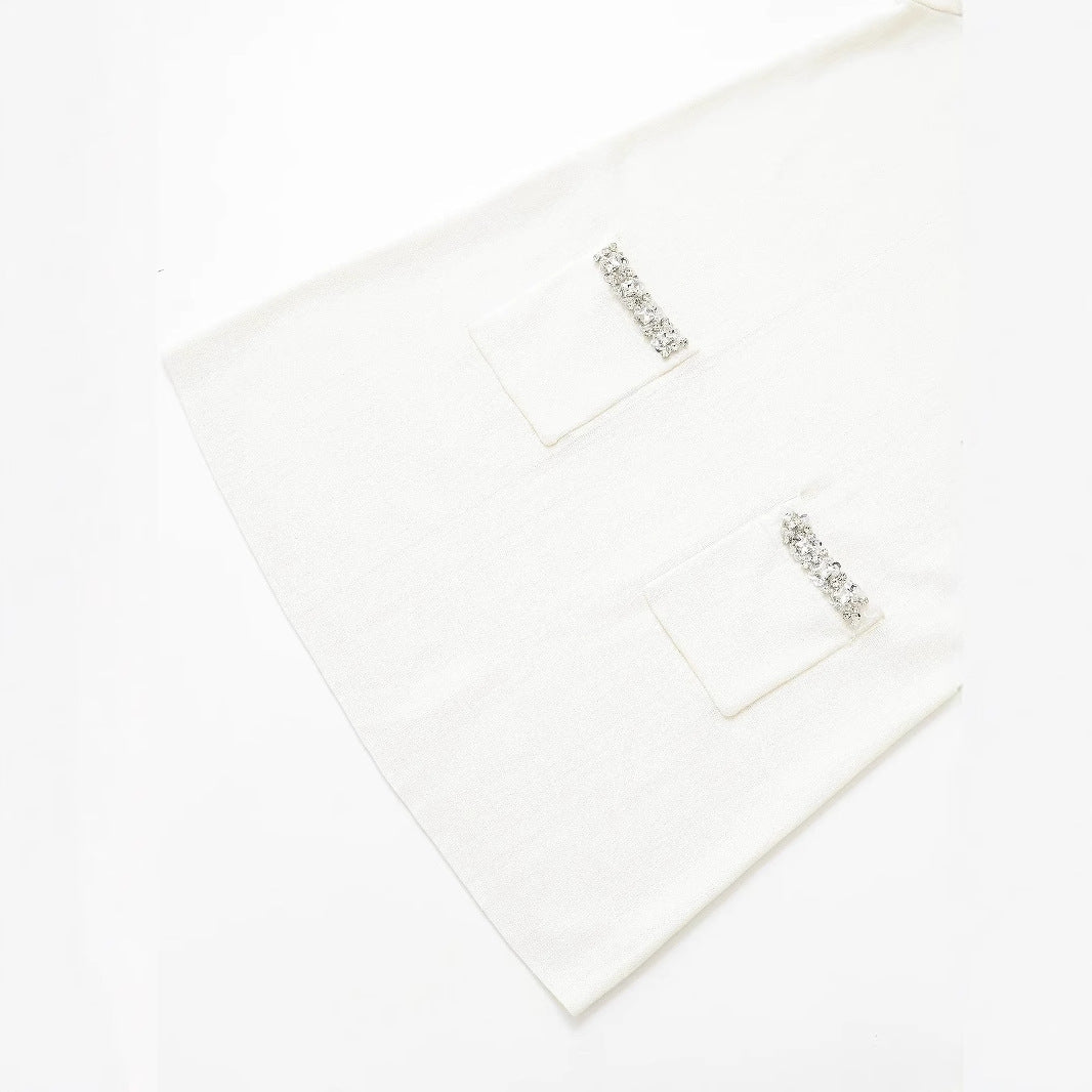 Dam Klänning Elegant Krage med Fickor i Kvalitetsblandning 4