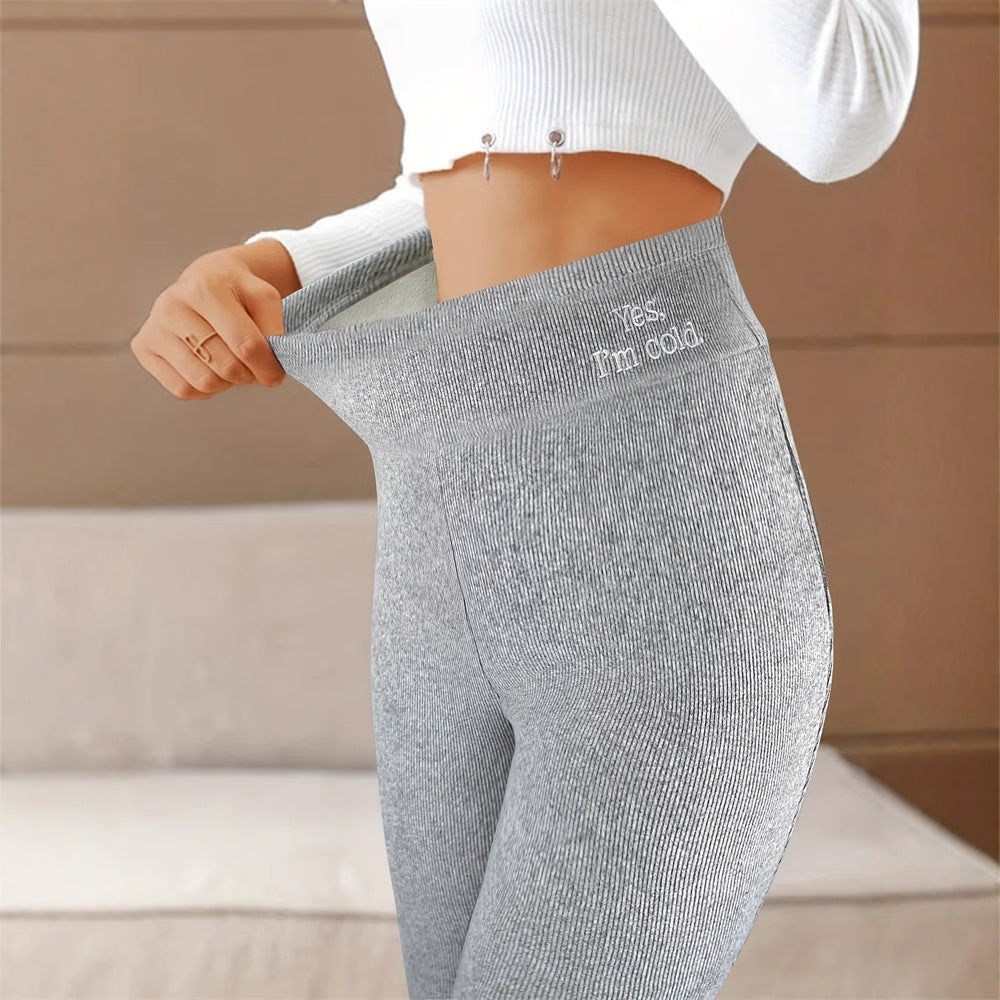 Kvinnors Leggings Ribbstickade med Elastiskt Midjeband Mjuk Blandning-2