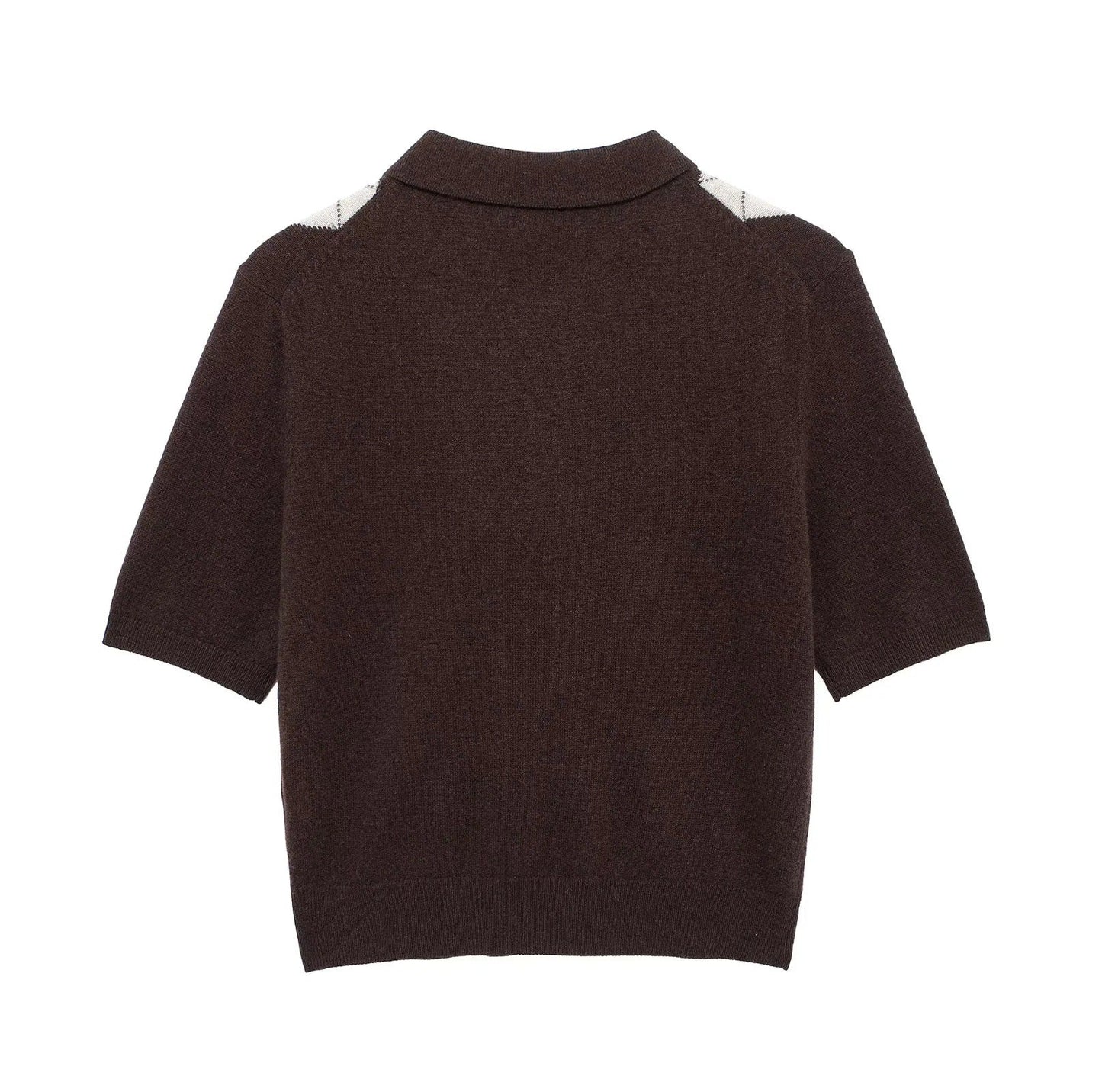 Herr Polo Skjorta Modern Diamantmönster Bomullsmix-2