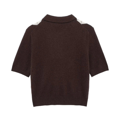 Herr Polo Skjorta Modern Diamantmönster Bomullsmix-2