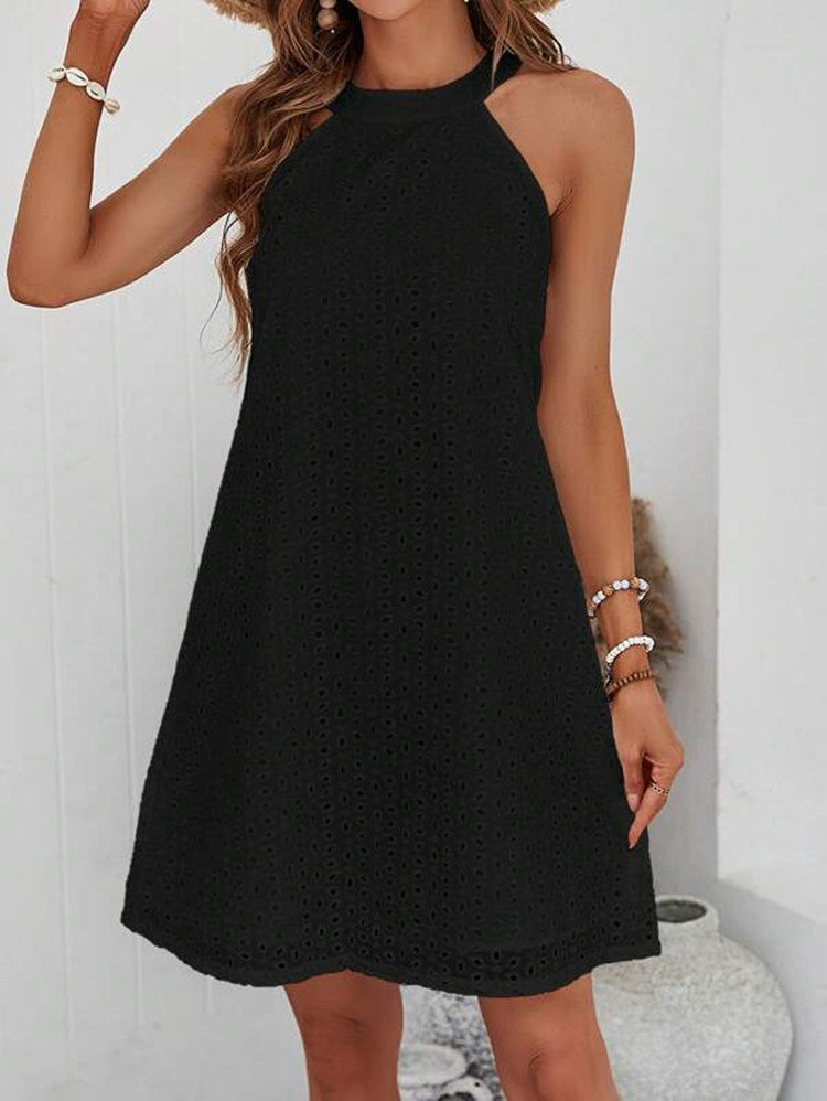 Variant image for Damklänning A-Linjeformad i 100% Bomull med Ärmlös Design-6