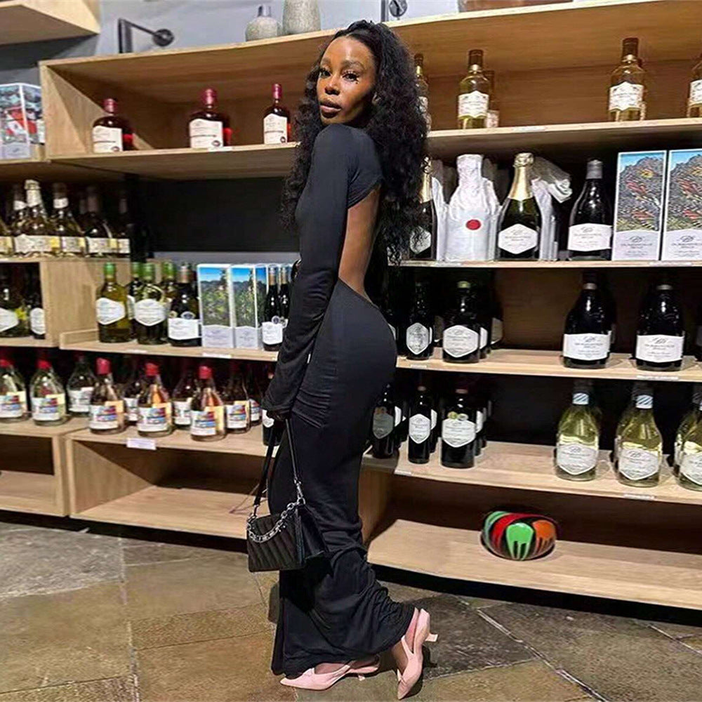 Dam Golvklänning Bodycon Polyester Lång-4