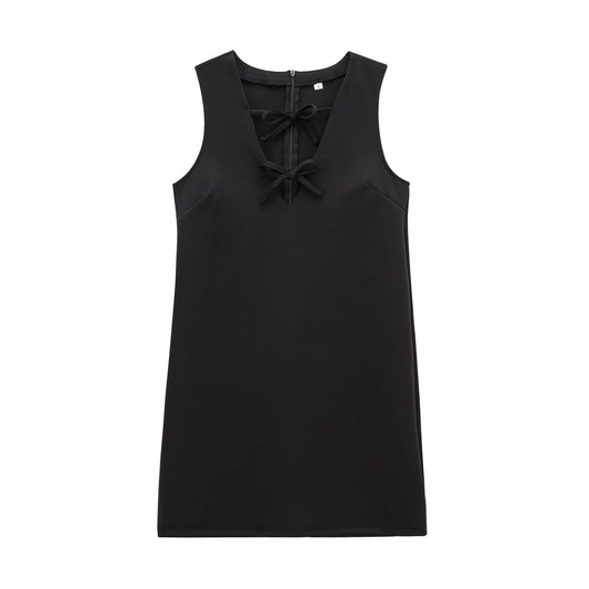 Kvinnors Wrap-Klänning V-Hals Lätt Tyg-1