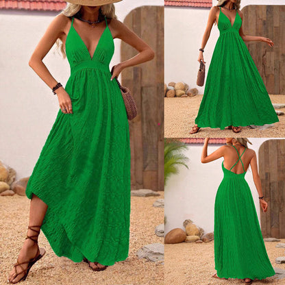 Maxi Klänning Dam Enfärgad Polyester Lång Ärmar Elegant Stil-2