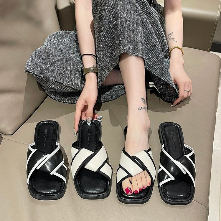 Kvinnors Öppna Sandaler Modern Design Syntetiskt Läder 5