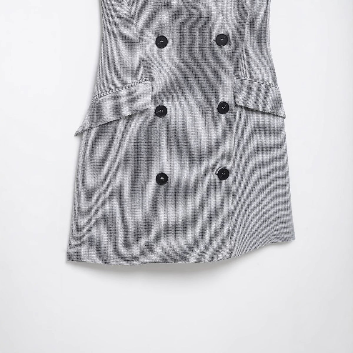 Kvinna A-Line Klänning Kort Patchwork Polyester-4