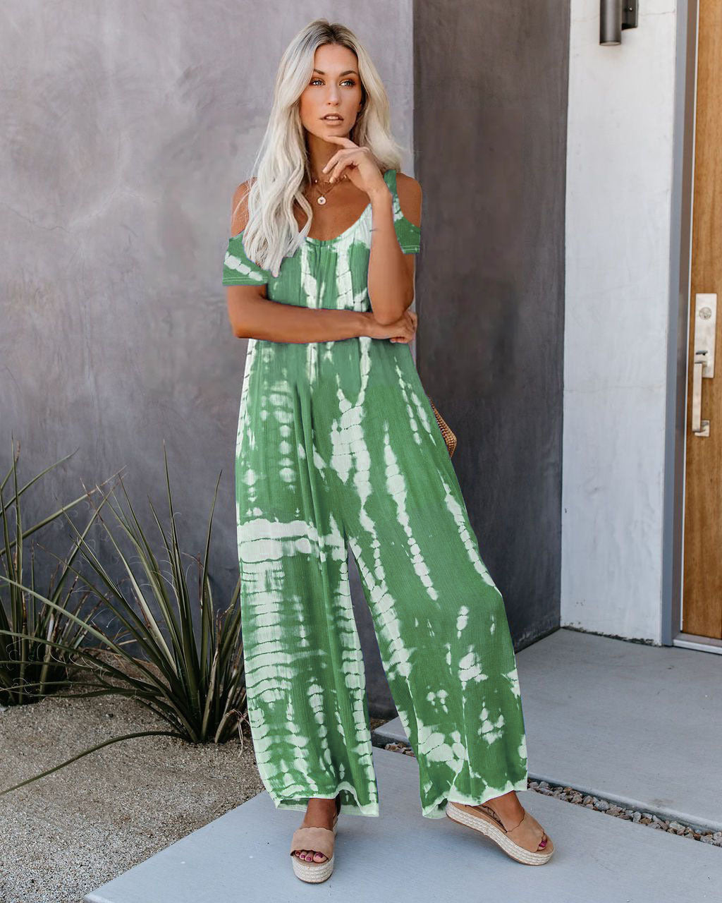 Dam Jumpsuit Avslappnad Kortärmad 100% Bomull Med Fickor 13