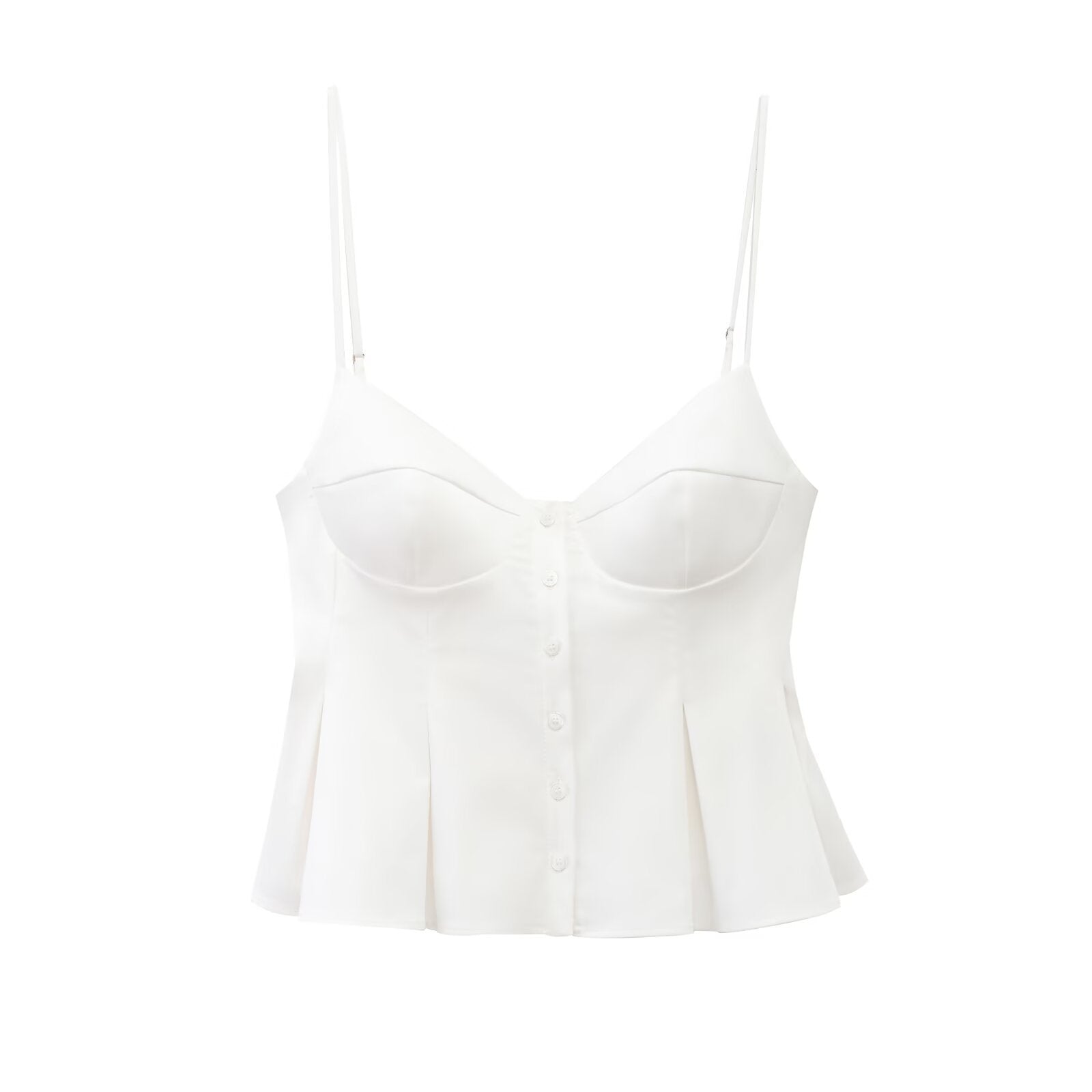 Dam Cami Top Kort Ärmar Polyester Satin-1