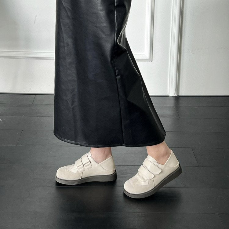 Kvinnors Sneakers med Kardborrstängning Dämpande Mocka 1