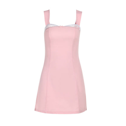 Kvinnors Klänning Breda Remmar Elegant Polyester Elastan-6