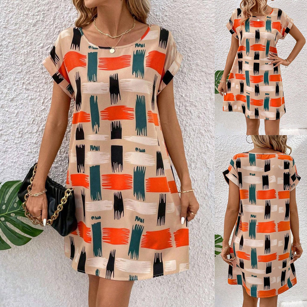 Kvinnors Klänning Kort Urban Batwing Ärmar Polyester 2