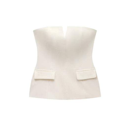 Dam Bustier Topp Mångsidig Polyester för Festtoppar-1