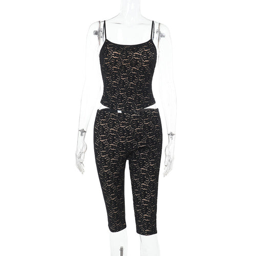 Kvinnors Jumpsuit Figursydd Mjuk Spets-1