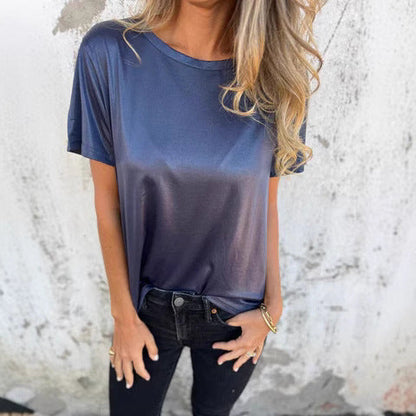 Damer T-shirt Rundhalsad Kortärmad Polyester Spandex-5