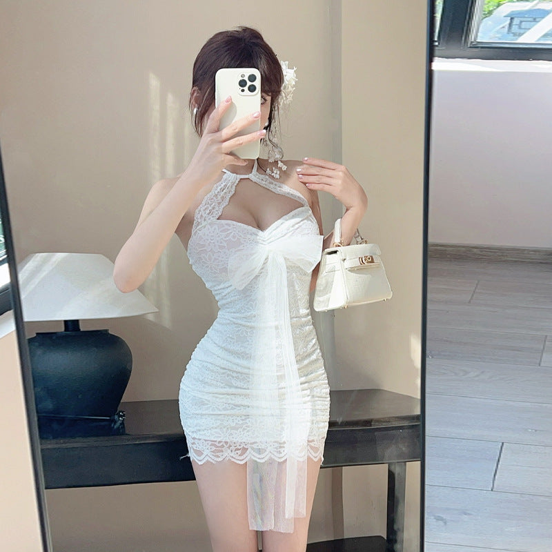 Variant image for Kvinnors Bodycon Klänning Rygglös Mini Mjuk Elastisk Blandning-1