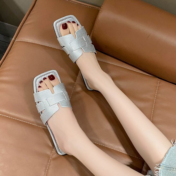 Dam Sandaler Tvärdesign Glänsande Syntetiskt Material 4