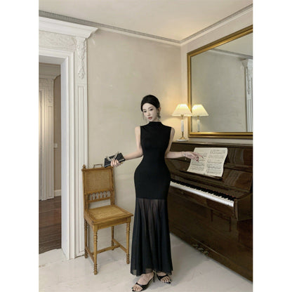 Fina Dam Klänningar A-Linjeformad Patchwork Design Polyester-3