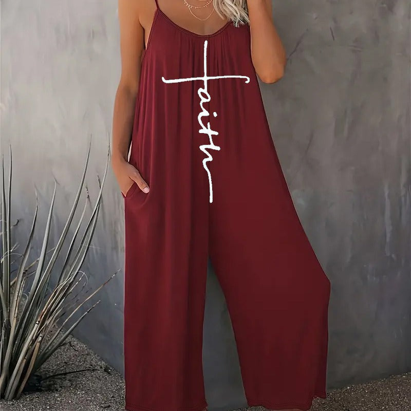 Snygga Byxor Dam Loose Fit Tryckt Polyester-5