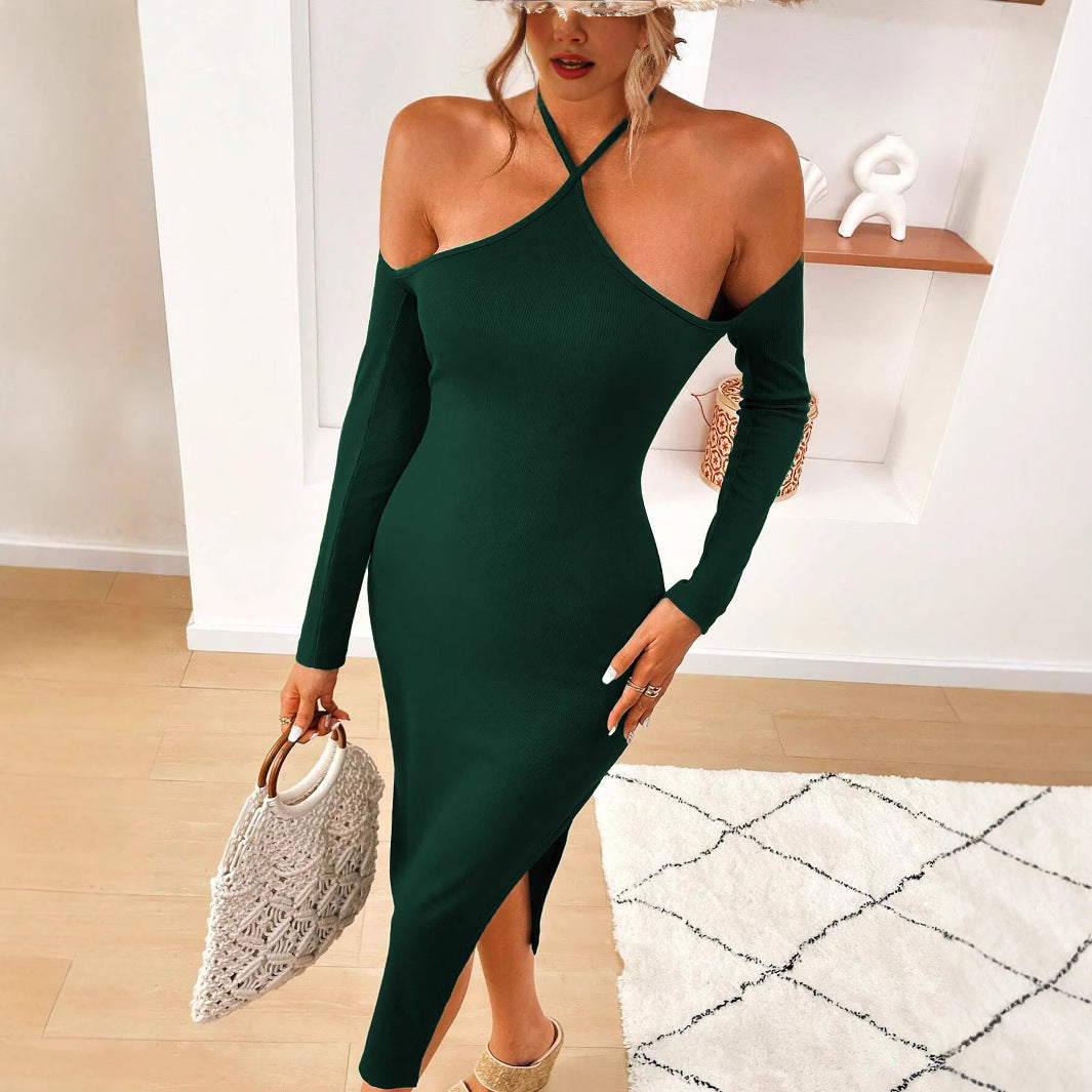 Dam Midi Rock Delad Design Högkvalitativt Tyg-4