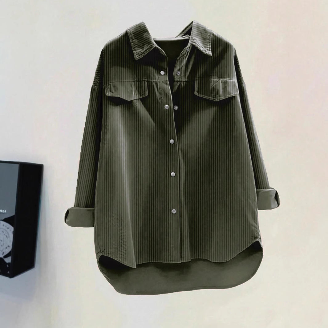 Plus Size Cardigan Shirt Casual Kord-1