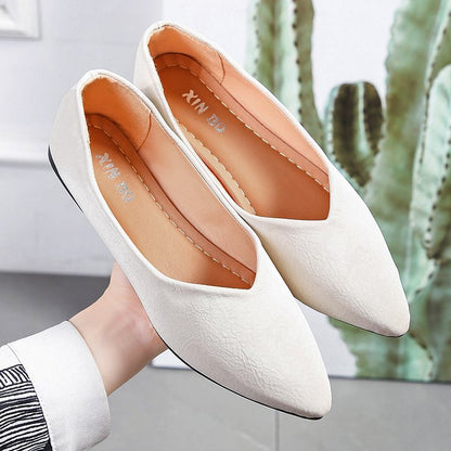 Kvinnors Ballerinas Spetsig Design Bekväm Syntetisk Fotbädd-3