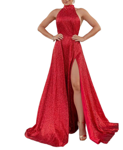 Kvinnors Lång Aftonklänning Elegant Spandex-5