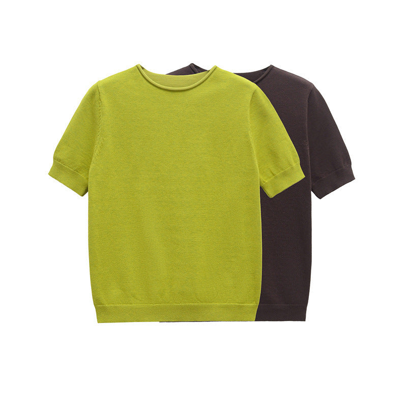 Topp för Dam Löst Rund Hals Polyester-6