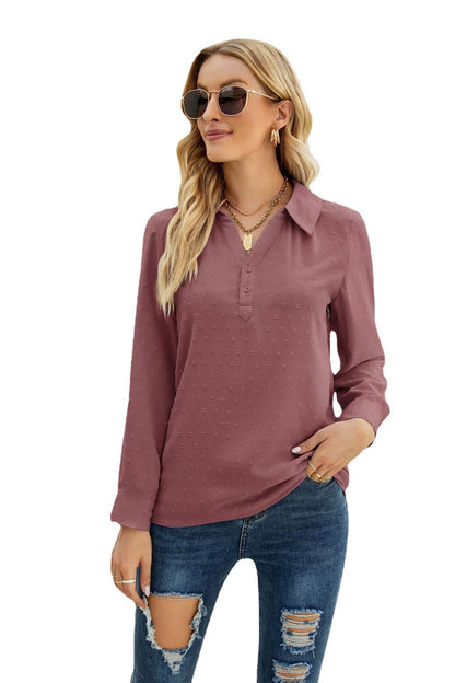 Variant image for Kvinnors Långärmad Topp Standhals Jacquard Polyester-21