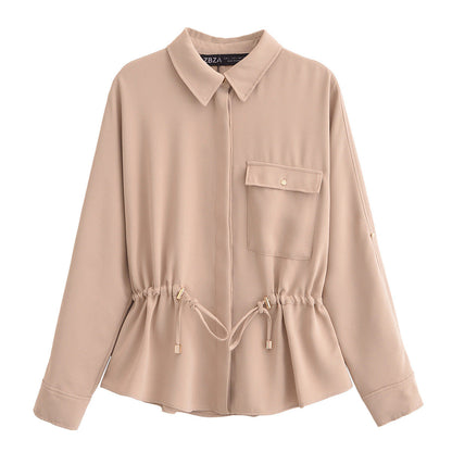 Variant image for Dam Långärmad Skjorta och Bred Byxa Set i Polyester-1