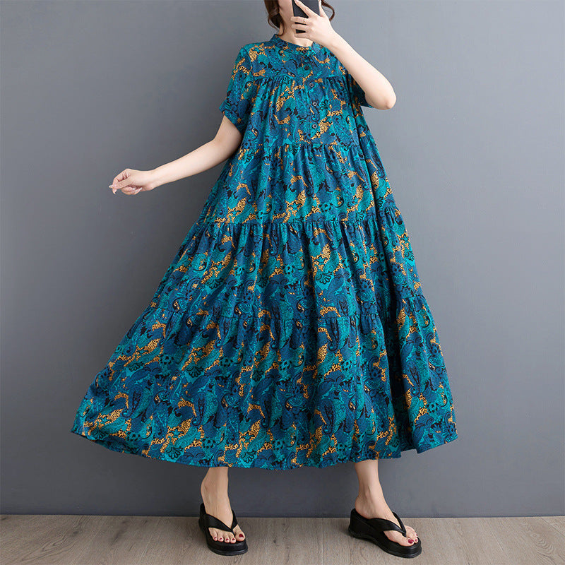 Kvinnors Långklänning Flödesplicering Polyester för Fest och Bröllop-4