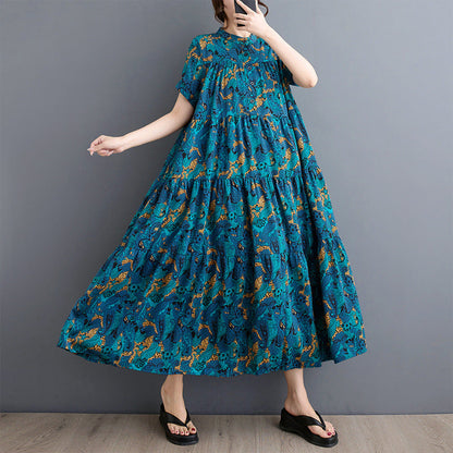 Kvinnors Långklänning Flödesplicering Polyester för Fest och Bröllop-4