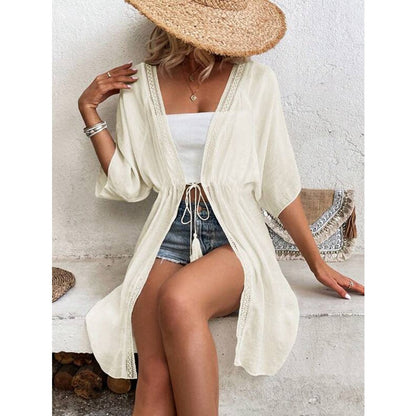 Dam Raglanärm Top med Bindande Band Polyester-4